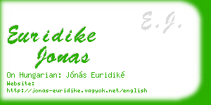 euridike jonas business card