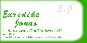 euridike jonas business card